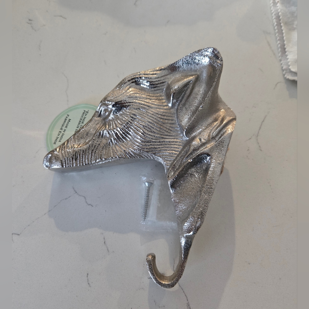Chrome Greyhound, Whippet, Italian Greyhound Wall Hook NWT